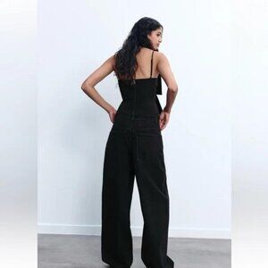 ZARA RHINESTONE BOW CROP TOP